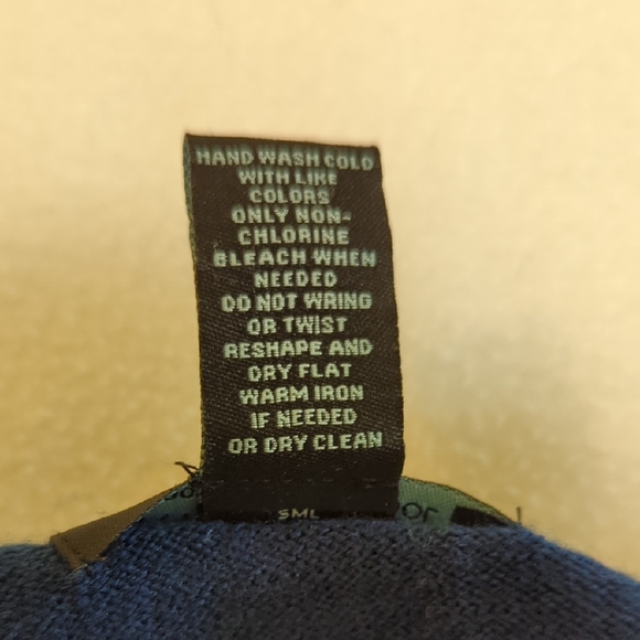 Women's Deep Blue Merino Wool Sweater - Picture 9 of 9